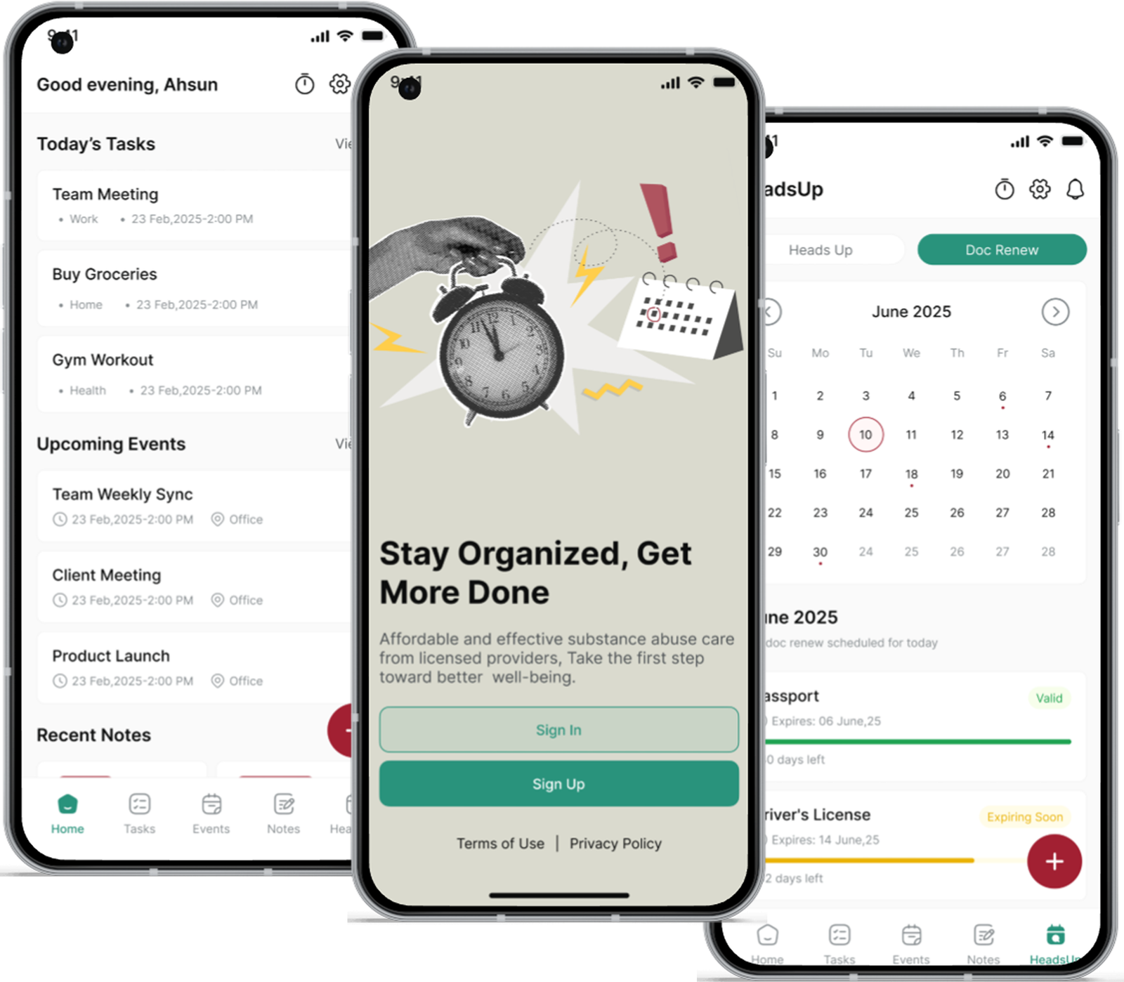 ReminDiary App Screenshots